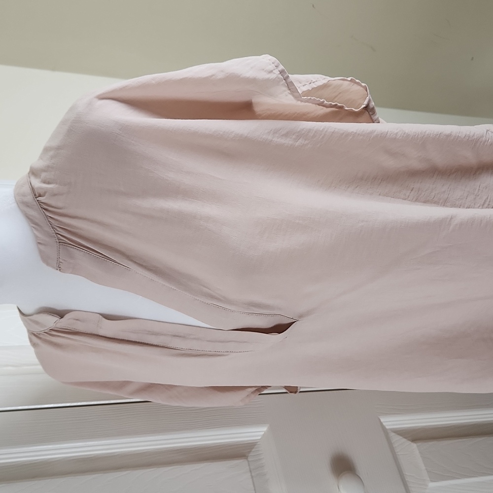 Elegant Cream Pink Women's Top Size L